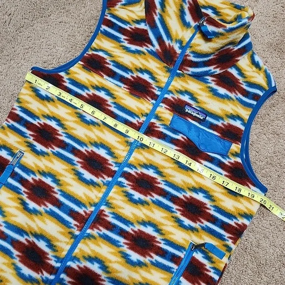 Patagonia Synchilla Aztec Fleece Vest Jacket Wild Desert Prarie Gold Women's M - Picture 8 of 11